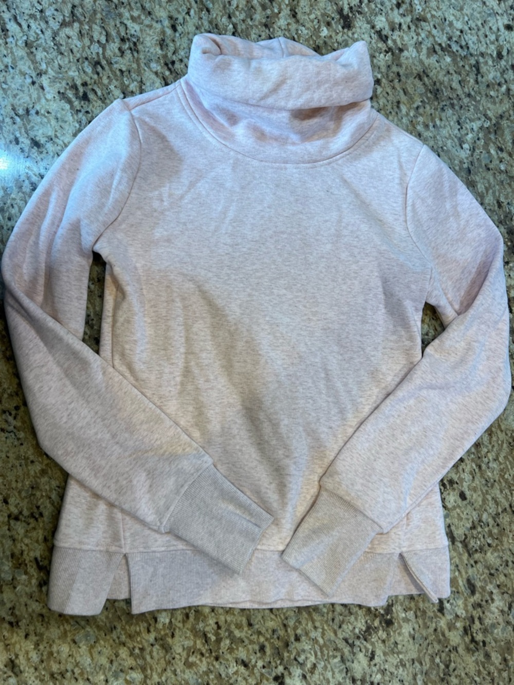 90 Degree By Reflex Light Pink Cowl Neck Sweatshirt